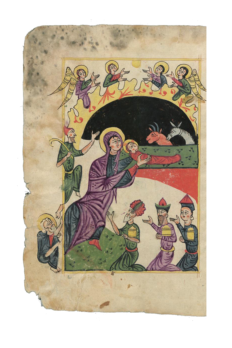 A page of the “Evangelium mit Parallelen” (Աւետարան Համաբարառ), 1450