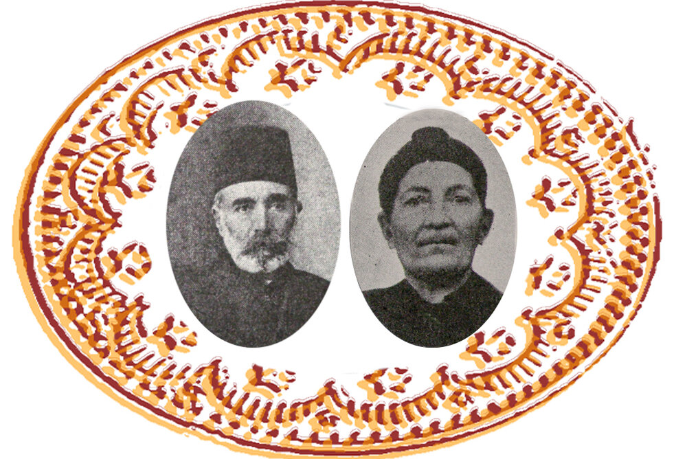 Մելքոն Հազարապետեան (1843-1916) եւ Գոհար Հազարապետեան (?-1927) (Աղբիւր՝ Գալուստեան, op. cit.)