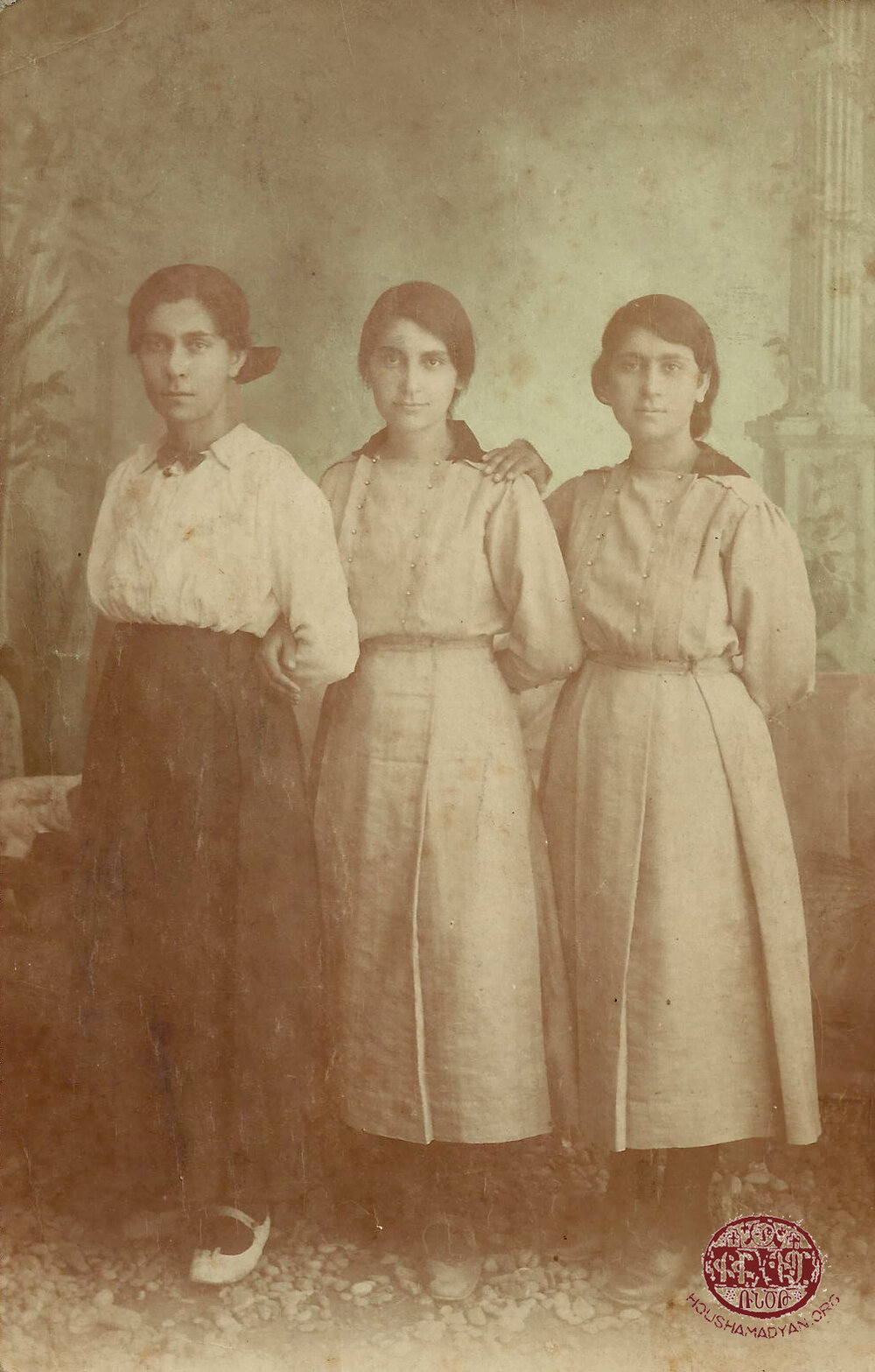 Three sisters from Sis photographed in Adana, ca 1919-1920