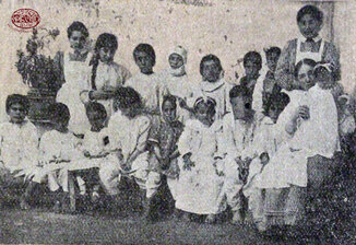 Armenian orphans in the Mezire German orphanage