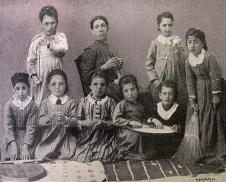 Armenian orphans in Mezire (or Harput town)