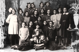 Mezire, 1910. Emaus orphanage girl orphans
