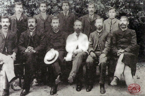 Mezire, 1907. The first generation of graduates and teachers of Mezire’s German teacher training school